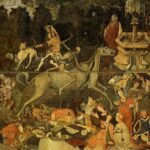 Trionfo della morte già a palazzo sclafani galleria regionale di Palazzo Abbatellis palermo 1446  affresco staccato