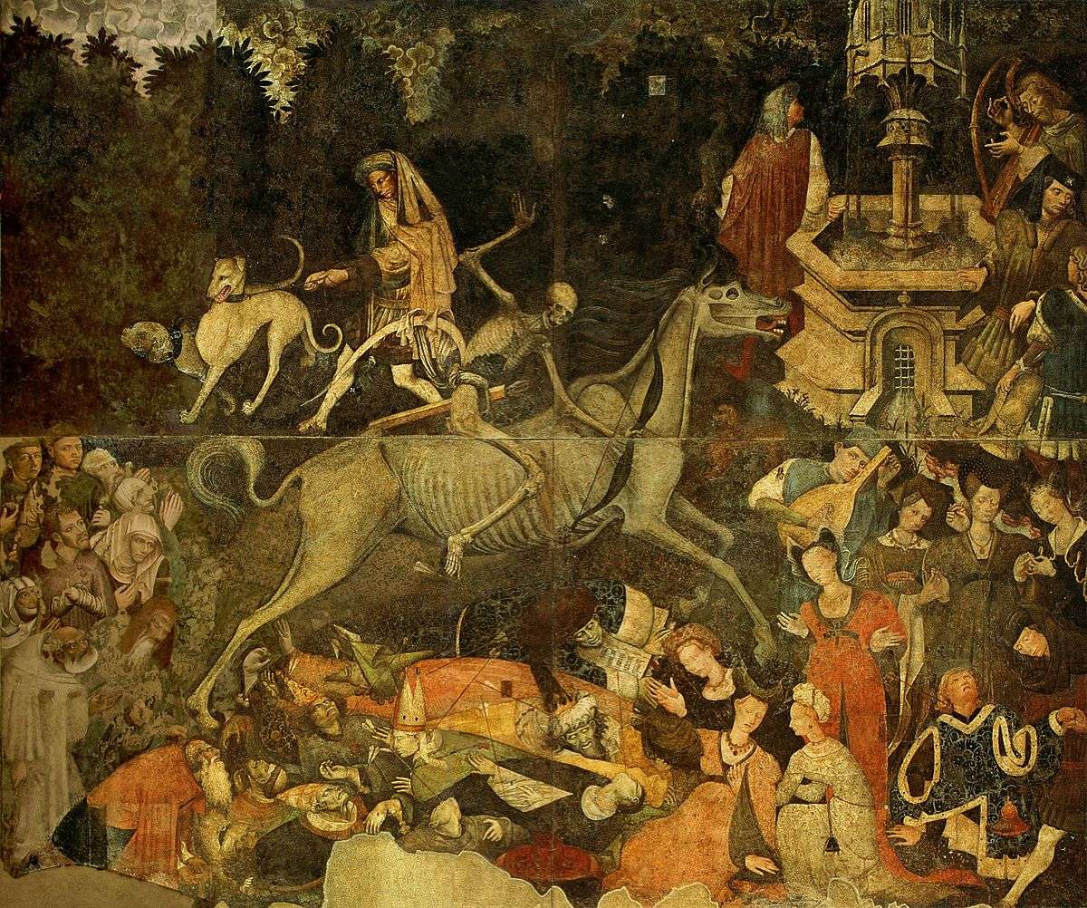 Trionfo della morte già a palazzo sclafani galleria regionale di Palazzo Abbatellis palermo 1446  affresco staccato