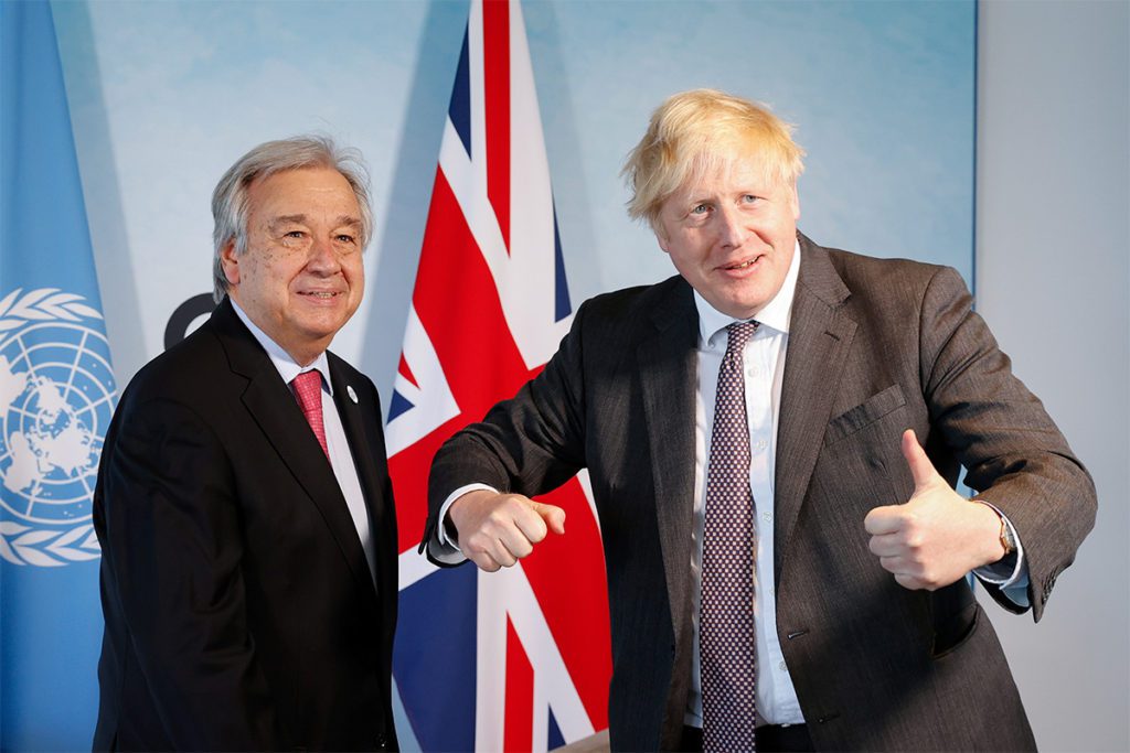  António Guterres e Boris  Johnson  