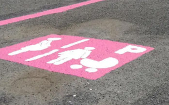 Stalli rosa per donne in gravidanza nel codice della strada