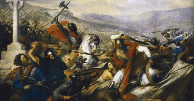 La battaglia di Poitiers, 732 d.C. Carlo Martello annienta gli arabi