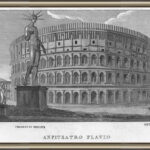 Veduta dell’Anfiteatro Flavio, con il Colosso di Nerone e la fontana del Meta Sudan