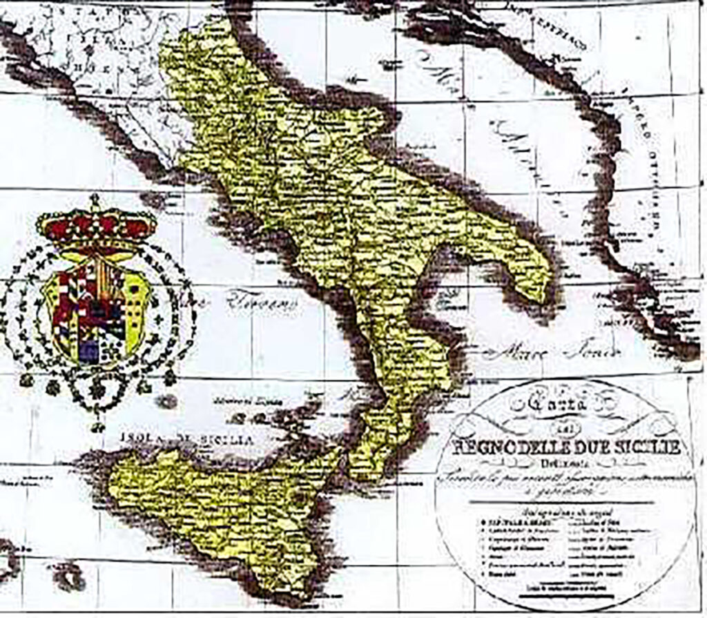 Mappa del Regno delle due Sicilie