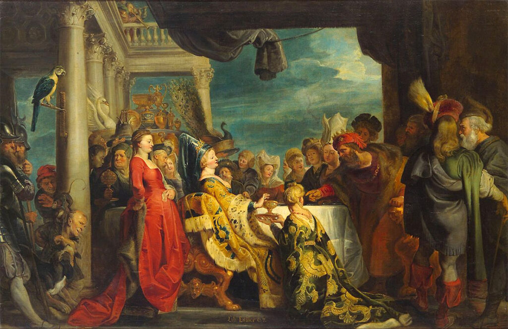 Il banchetto fatale dipinto da Peter Paul Rubens nel 1615