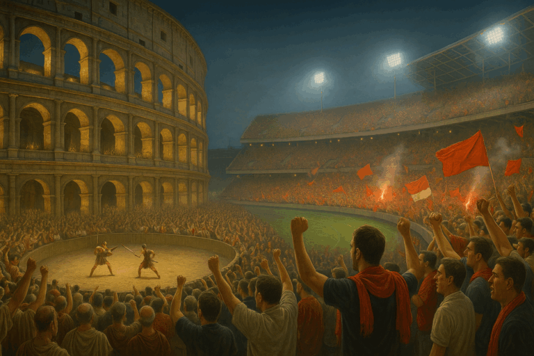 Storia del tifo: dal Colosseo agli stadi, archeologia della passione sportiva.