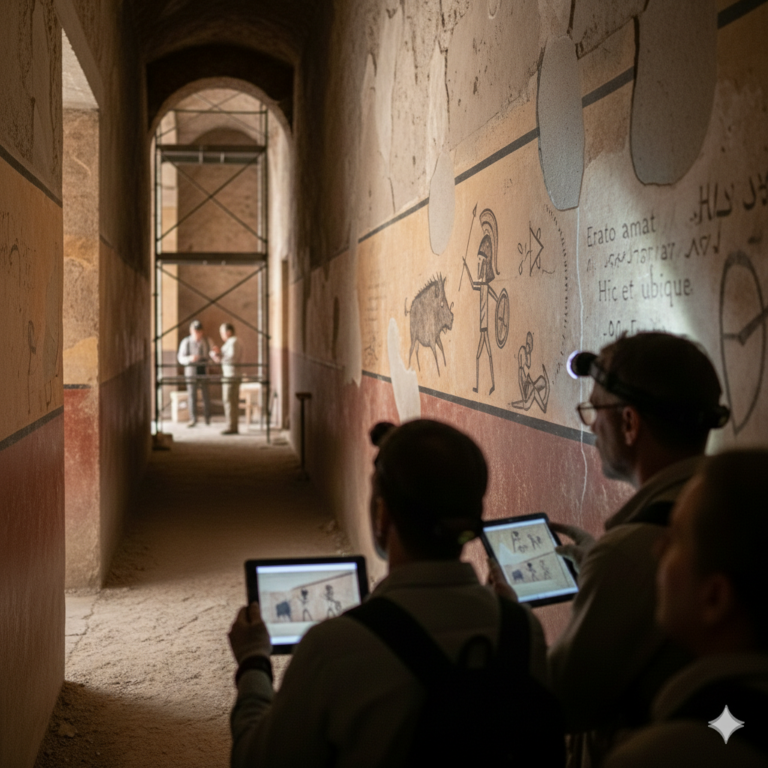 Pompei: le nuove scoperte tra iscrizioni inedite e disegni infantili