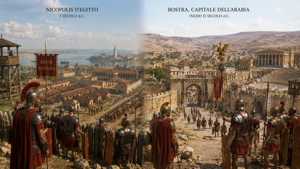 Basi spostamenti e guarnigioni - Scripta Manent Italia Confronto tra Nicopolis d'Egitto e Bostra d'Arabia, le due basi militari della Legio III Cyrenaica nel I e II secolo d.C.