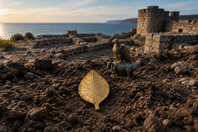La foglia d’oro di Apsaros Ricostruzione editoriale della lamina votiva d’oro scoperta nel forte romano di Apsaros